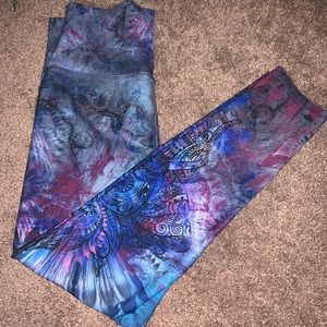 Kaleidoscope elephant high waisted leggings  S